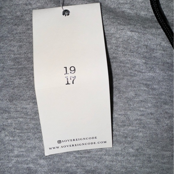 NWT Sovereign Code mens Brinx Cotton Hoodie heather grey/neon size XL - Picture 5 of 12